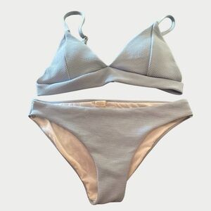 SHEIN 2 Piece Bikini Set Pastel Light Blue